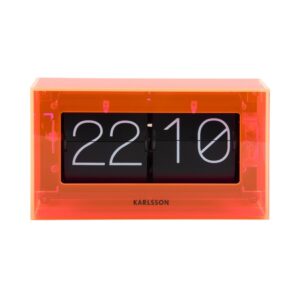 Karlsson 5976OR designové nástěnné/stolní překlápěcí hodiny oranžová